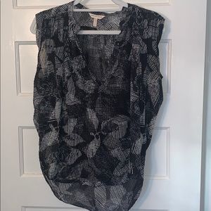 Sleeveless Rebecca Taylor black/white top